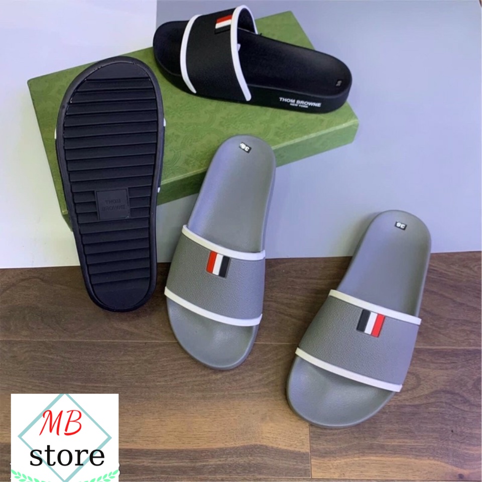 Dép Nam, Dép Quai Ngang Dép Lê Nam Quai Ngang Thom Browne Phối Viền Trắng Cực Đẹp hợp thời trang HÓT Style 2022