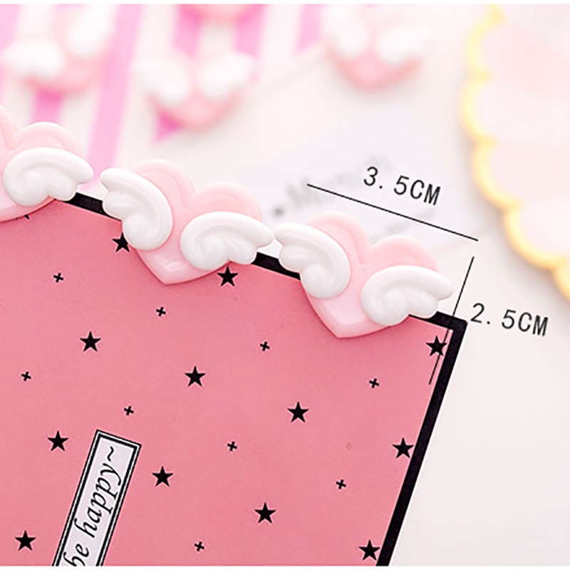 1 Kẹp Ảnh Hình Cánh Trái Tim / Thủ Lĩnh Thẻ Bài Sakura Mềm Mại Tiện Dụng