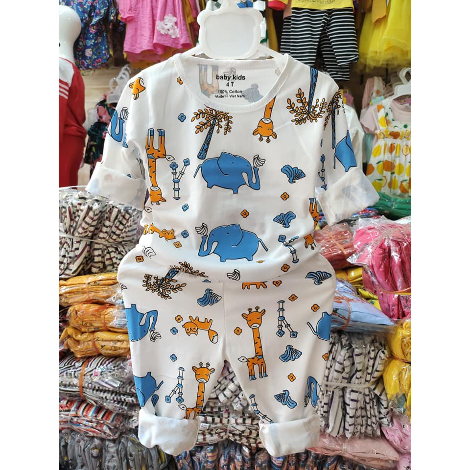 Bộ dài tay cho bé trai bé gái sơ sinh - 5 tuổi ngộ nghĩnh màu đẹp