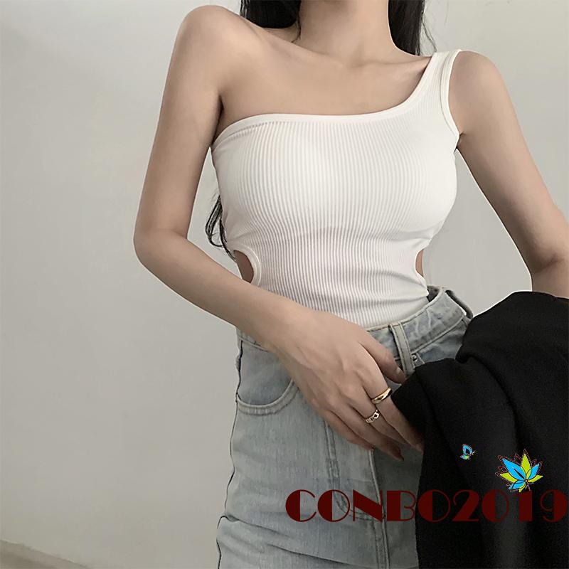 Áo tank top không tay màu sắc đơn giản cho nữ 4 màu lựa chọn