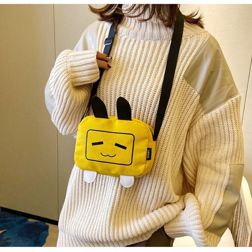 Túi vải đeo cheo mini chống thấm nước nhiều màu cho nữ siêu dễ thương-Hazi Thời trang Unisex