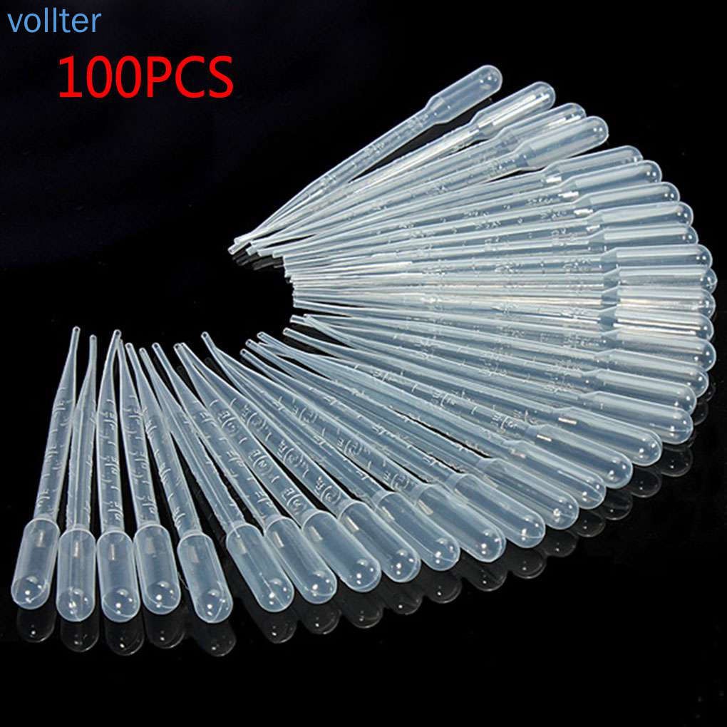 Set 100 ống nhỏ giọt 3ml bằng nhựa an toàn tiện dụng