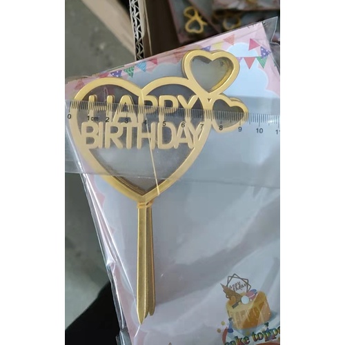 10 Cái / Gói 50 Phong Cách Acrylic ​Topper Trang Trí Bánh Kem Hình Chữ Happy Birthday