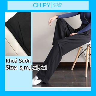 Quần tây kháo sườn dài ,quần ống rộng khoá sườn m030