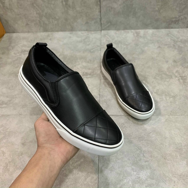 Giày slipon nam gc da lộn đế đúc cao su tăng chiều cao hàng Fullbox.