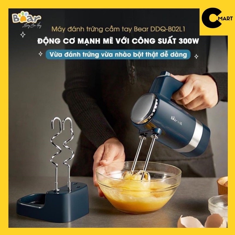 Máy đánh trứng, nhào bột, nhồi bột Bear cao cấp 10 tốc độ