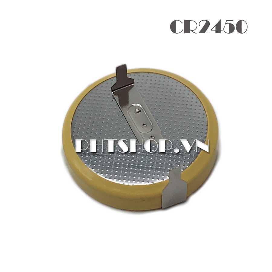 Pin nuôi nguồn nồi cơm điện CR2450 3V chân nằm dạng pin cúc áo có chân hàn