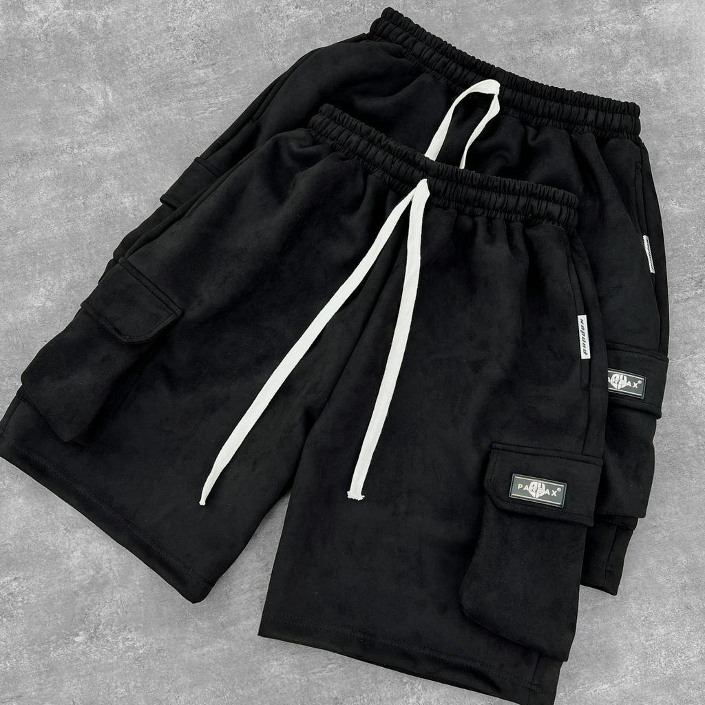 Quần short nam nữ local brand Pandax polime , quần đùi cargo túi hộp unisex phong cách y2k , chất liệu da lộn cao cấp