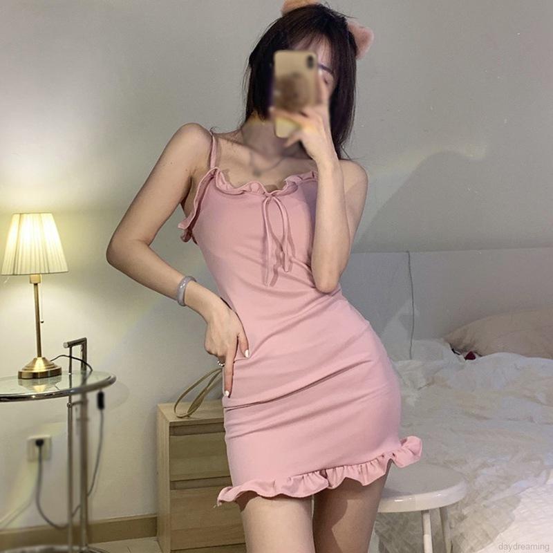 Đầm Dây Nữ Cộc Tay Bó Sát Quyến Rũ | BigBuy360 - bigbuy360.vn