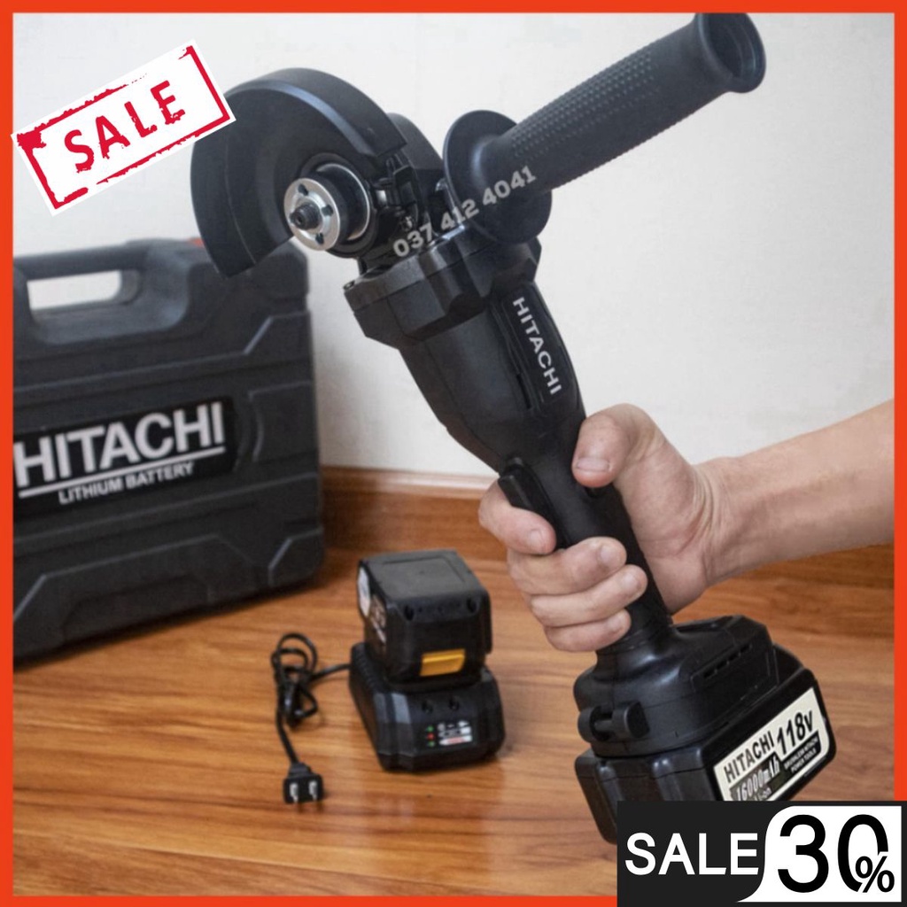 BẢO HÀNH 12 THÁNG Máy Mài, Máy Cắt Dùng Pin HITACHI 118V Không Chổi Than Lõi Đồng
