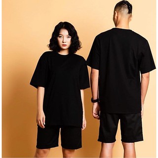 Áo thun trơn basic tay lỡ cổ tròn