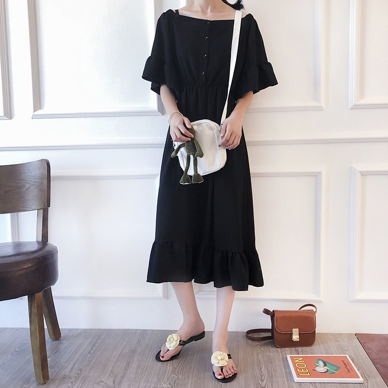 Dép đi biển IELGY đế bằng đính hoa trà xinh xắn cho nữ