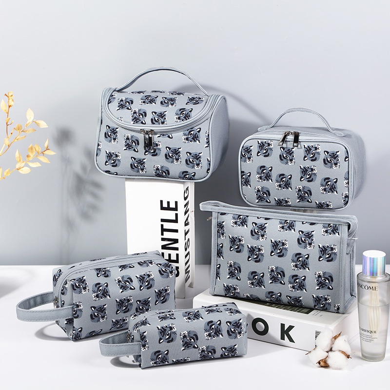 Túi Đựng Mỹ Phẩm Du Lịch Họa Tiết Đầu Hổ Thời Trang