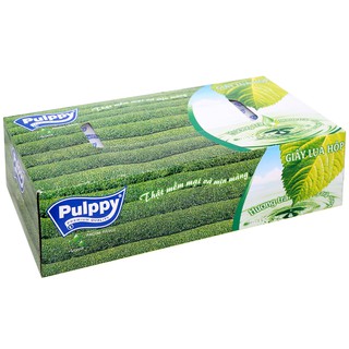Giấy Lụa Hộp Pulppy Hương Trà Xanh (100 Tờ)