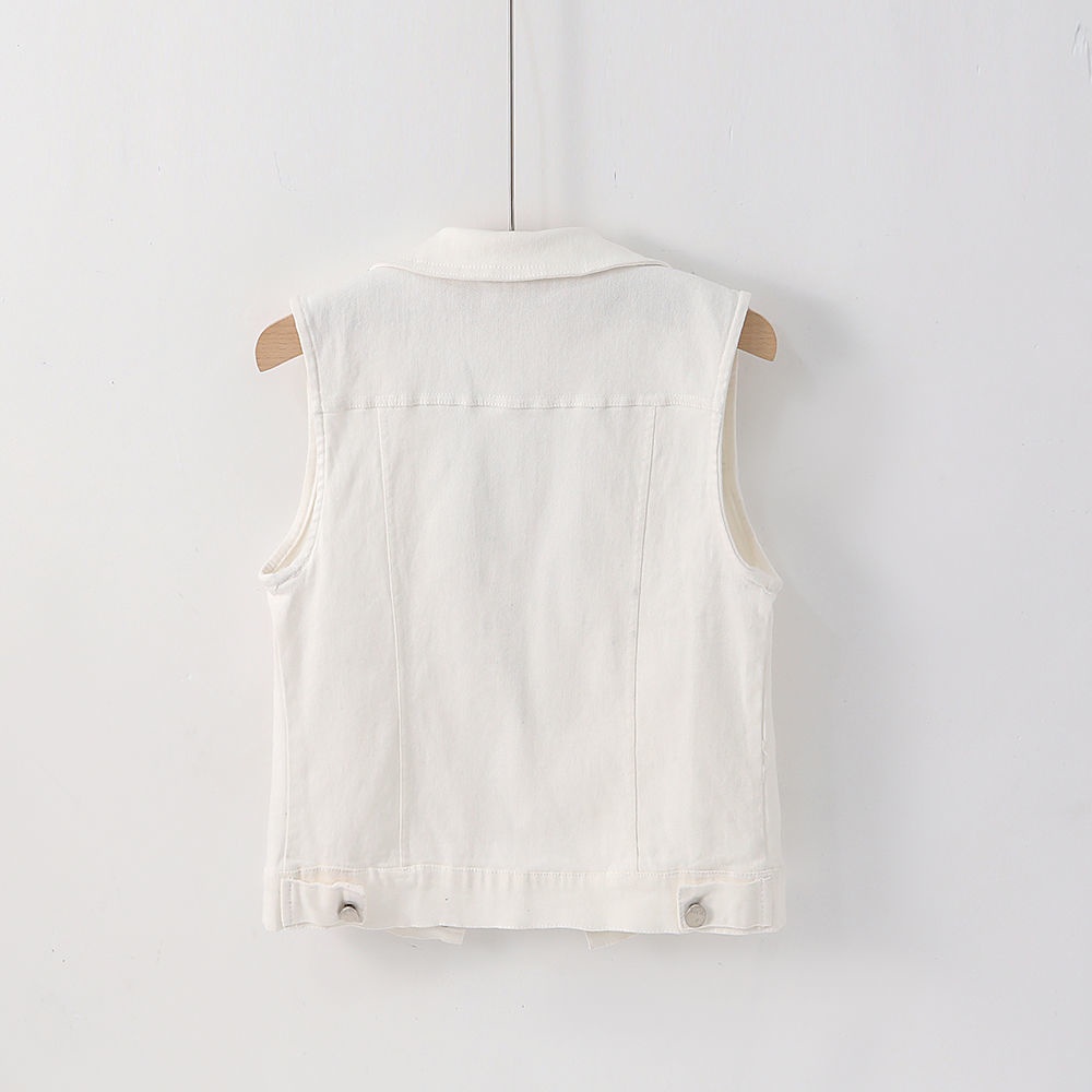 Áo Khoác Denim Mỏng Không Tay Phong Cách Phương Tây Thời Trang Xuân Thu Mới 2022