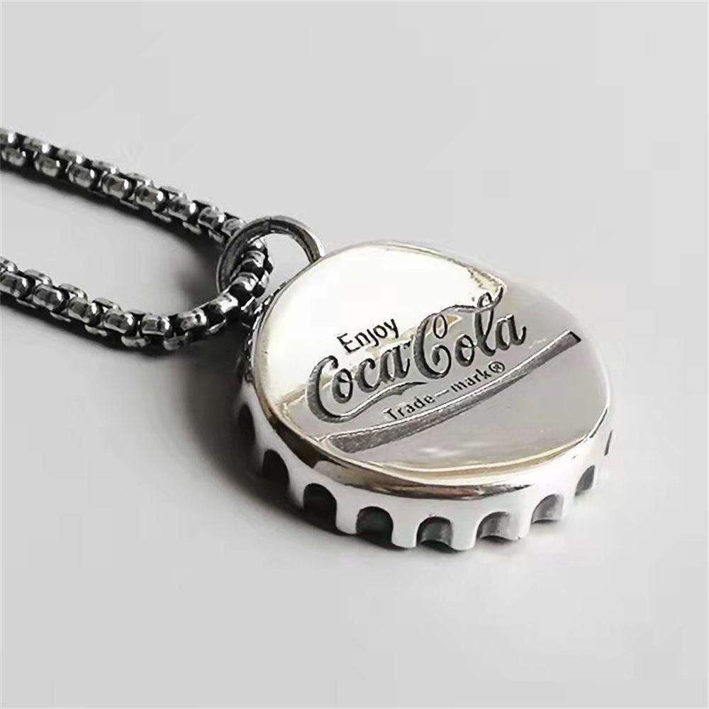 FUTURE Fashion Cola Bottle Cap Necklace Vintage Punk Beer Drink Pendant Biker Rock Men Women Gothic Hip Hop