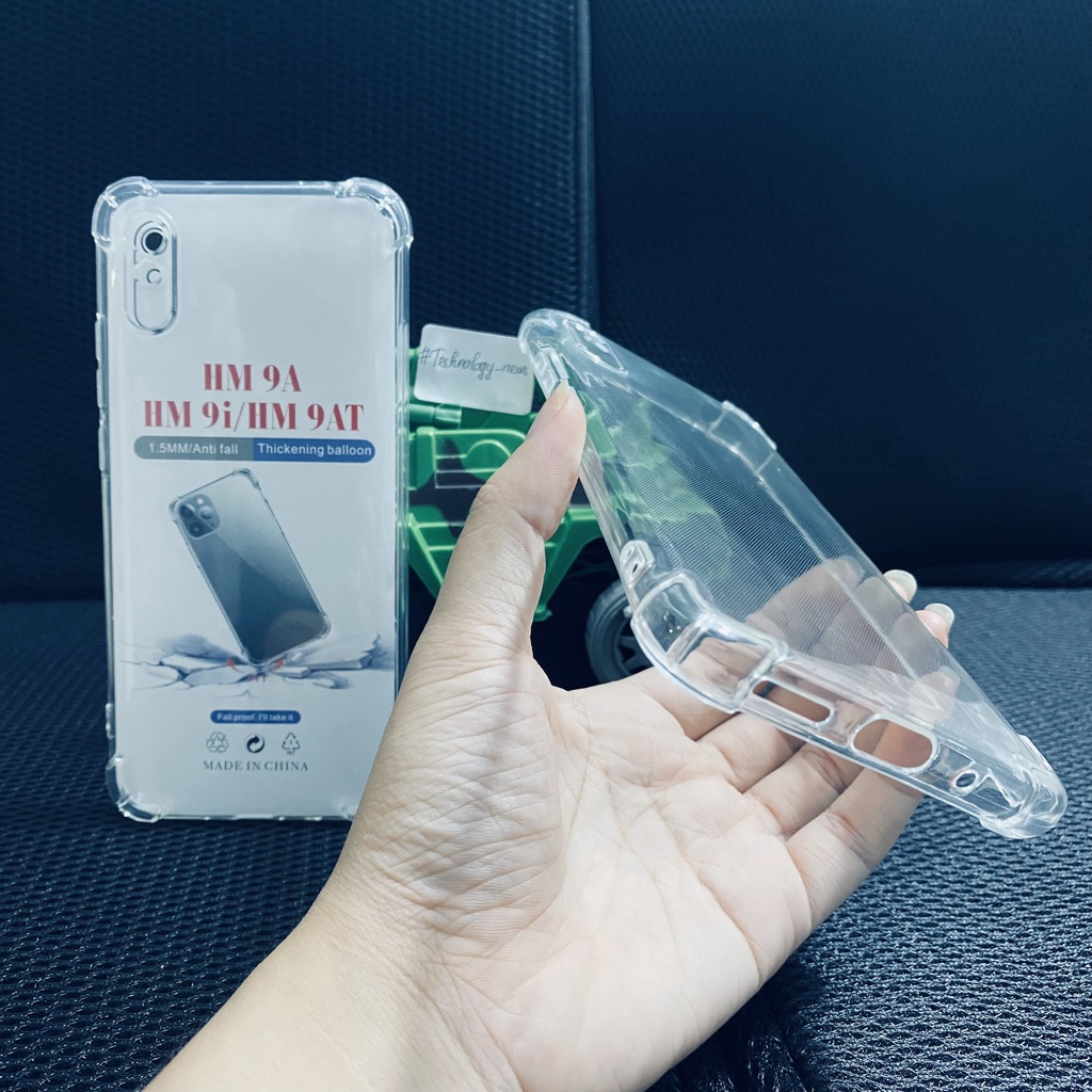 Ốp lưng chống sốc Xiaomi Redmi 9A trong suốt cao cấp bo 4 góc chống va đập