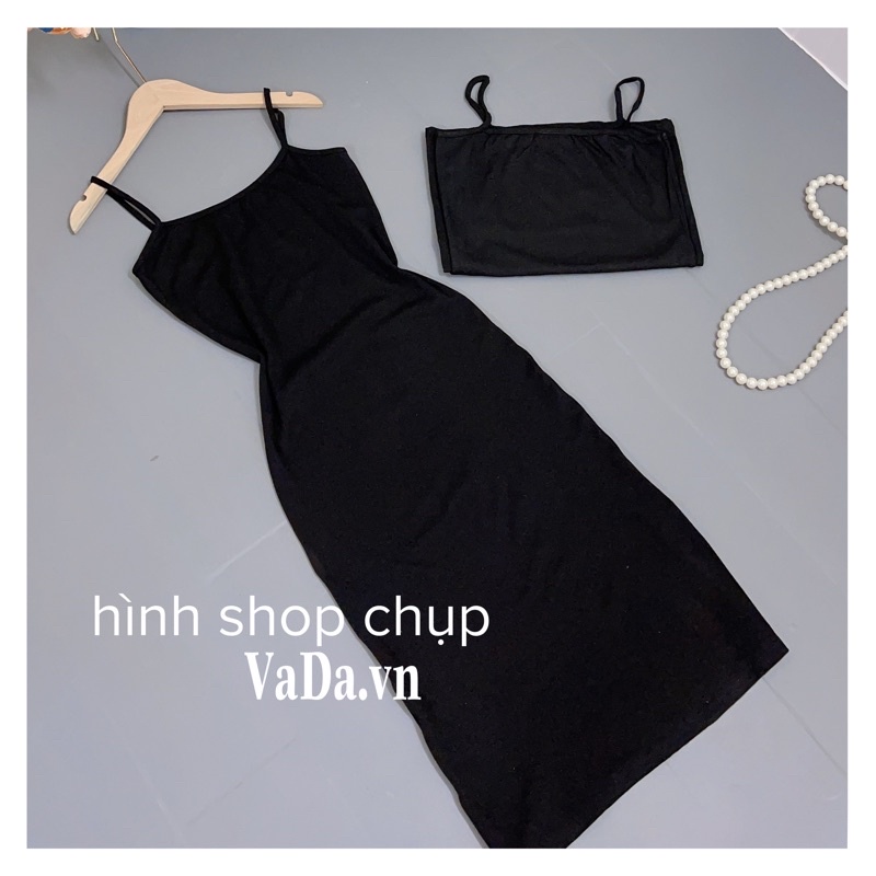 Đầm boddy 2 dây dáng dài siêu hack dáng ,chất thun co giãn siêu thoải mái -Thời Trang VADA (Đ66)