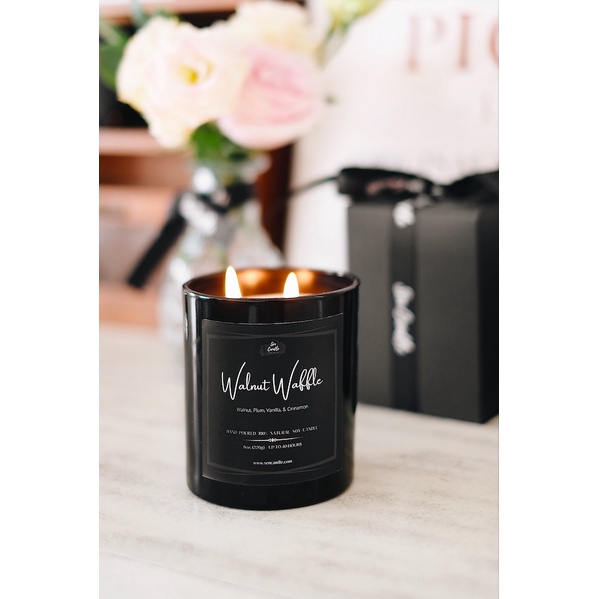 Nến thơm Sen Candle - Walnut Waffle (Hương ngọt - vỏ cam, hạt óc chó, mận, vanilla và quế)