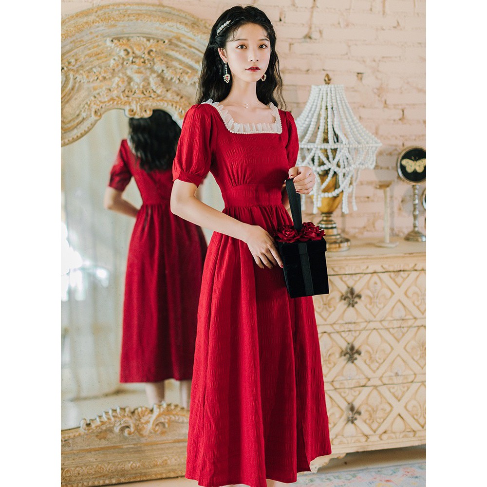 [Mã FAGREEN245 giảm 10% tối đa 30K đơn 99K] [CÓ ẢNH THẬT] Váy ulzzang tiểu thư dự tiệc xẻ tà - V20 - jannahouse | BigBuy360 - bigbuy360.vn
