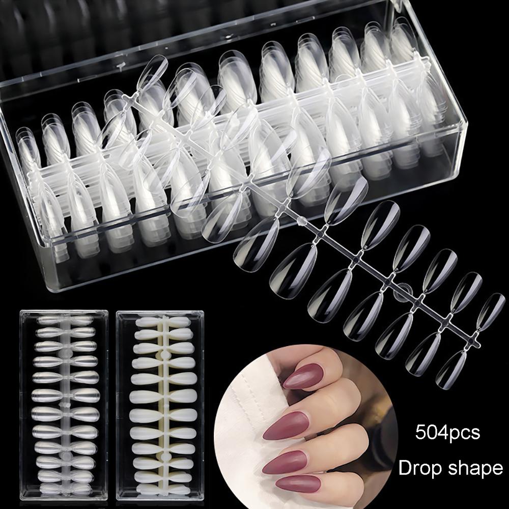 Bộ 504 / 480 Móng Tay Giả Che Phủ Toàn Diện Không Để Lại Dấu Vết