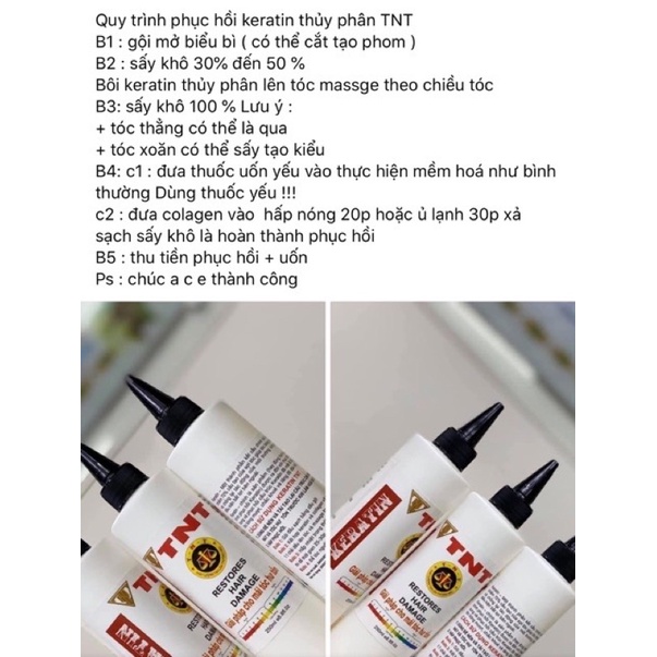 Hấp keratin phục hồi tóc hư tổn TNT