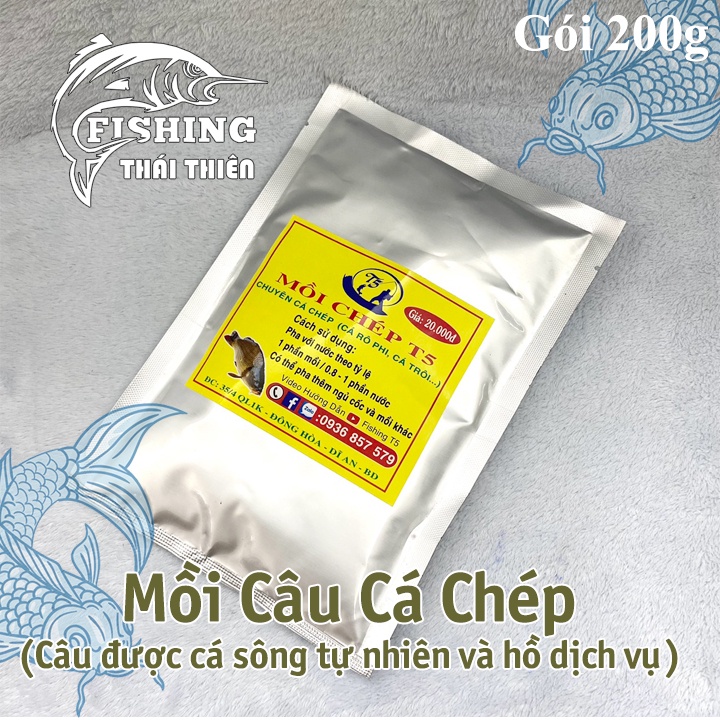 Mồi Câu Cá Chép Vàng T5, Chuyên Chép Tự Nhiên, Hồ Dịch Vụ Cực Nhạy