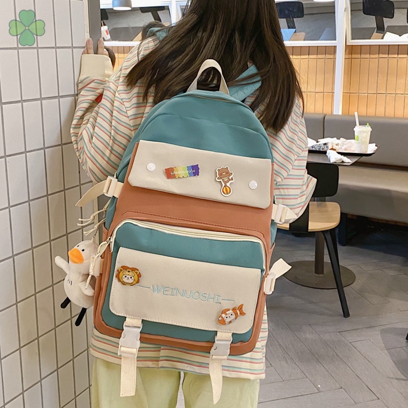 Ba Lô Học Sinh Thiết Kế Mới Thời Trang Theo Phong Cách Hàn Quốc