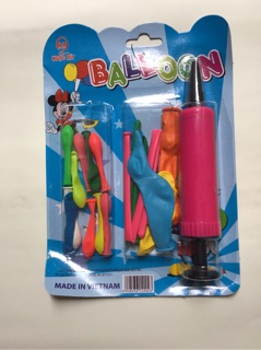 Vĩ đồ chơi bong bóng & ống bơm