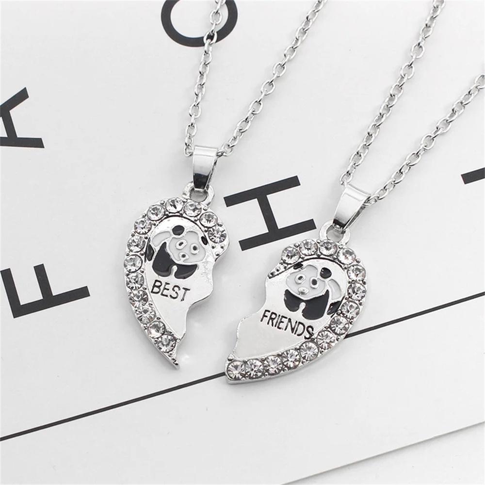 2 CÁI / Bộ Động vật Bạn thân nhất Tình bạn Cặp đôi Hai bộ phận Mặt dây chuyền Vòng cổ Quà tặng tốt nhất cho nam giới Phụ nữ BFF Bán buôn đồ trang sức