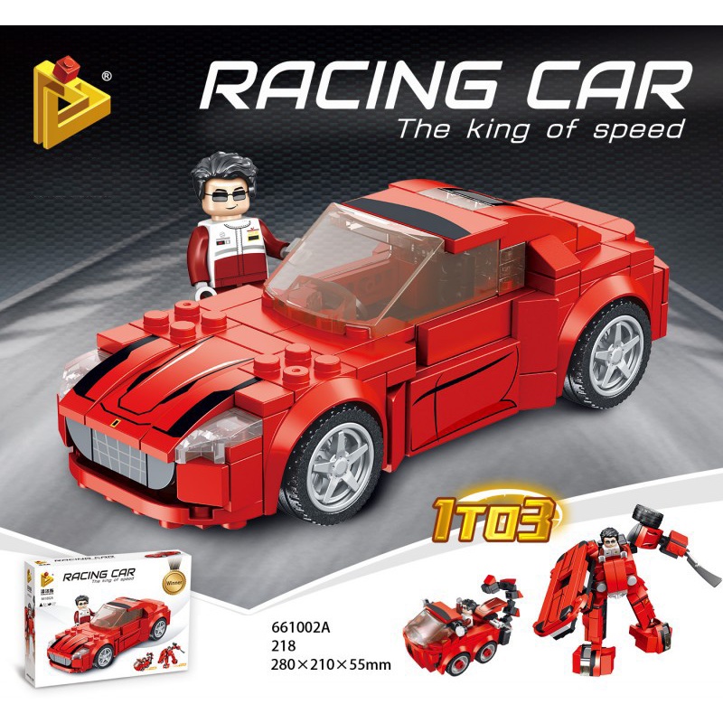 BỘ ĐỒ CHƠI XẾP HÌNH Mô Hình Xe OTO Biến Hình, Lắp Ghép Mô Hình Robot Biến Hình