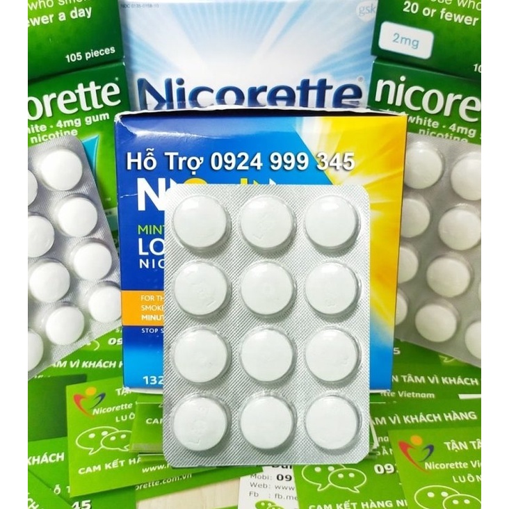 Kẹo cai thuốc Nicotine 4mg hộp 132 viên Ngậm