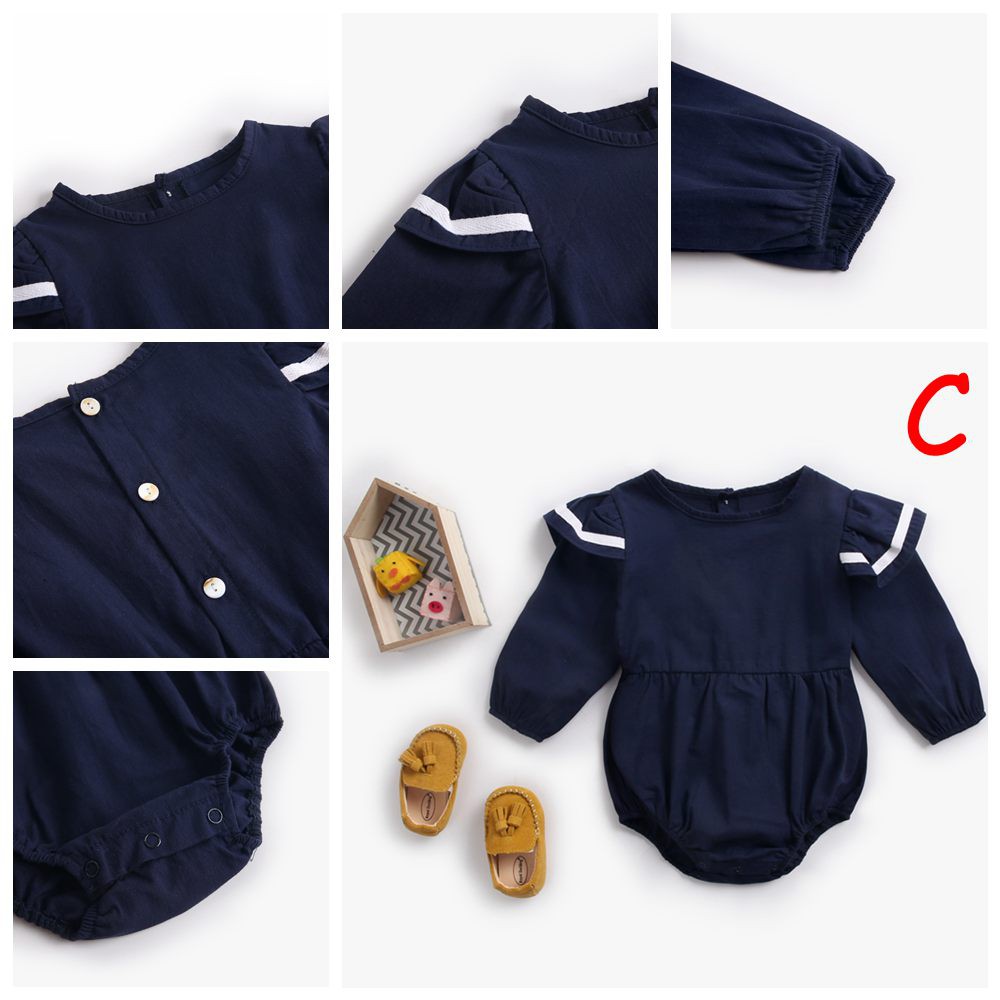 Áo Liền Thân Sanlutoz Bằng Cotton Kiểu Dáng Đơn Giản Cho Bé Gái