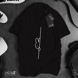 Áo Thun THỎ CUTE Đen - HoCha89 - Cotton 4C 65% Cao Cấp Siêu mát (Không đúng cotton 4c tặng free áo - Có Hình Thật)