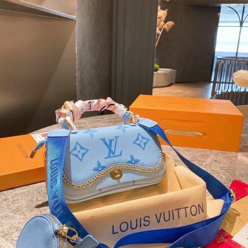 Túi LV size 25cm fullbox nguyên seal 4 màu: xanh trăngs đen hồng