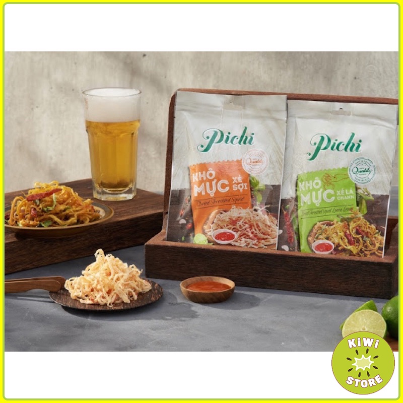 Khô mực xé sợi tẩm gia vị cay Pichi loại 1 ăn vặt cực nghiền Kiwi Store | BigBuy360 - bigbuy360.vn