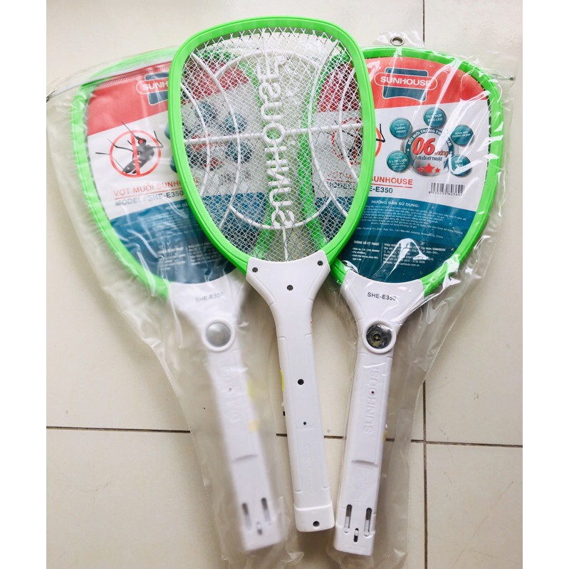 {BẢO HÀNH 12 THÁNG} Vợt muỗi chính hãng SUNHOUSE SHE-E350