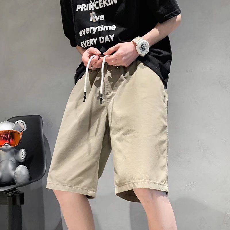 Quần Short Kaki Ống Rộng Lưng Thun Thoải Mái Thời Trang Hàn Quốc Cho Nam