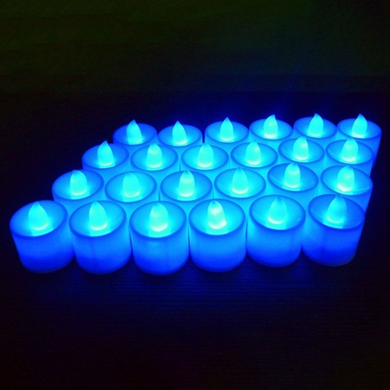 Set 24 nến điện tử màu trắng chạy bằng pin có đèn LED dùng trong trang trí tiệc cưới tiệc Giáng Sinh