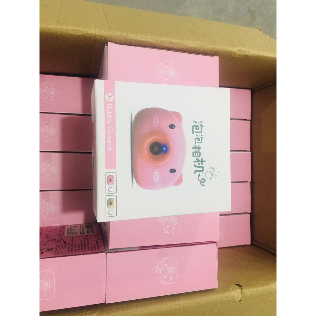 Đồ Chơi Cho Bé, Đồ Chơi Máy Ảnh Thổi Bong Bóng Hình Heo Hồng Cho Bé