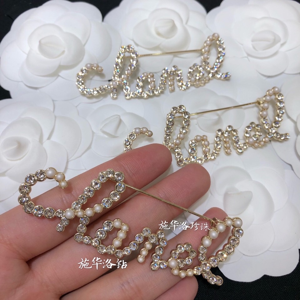 Ghim cài áo hình chữ C bằng bạc 925 thời trang thu đông mới