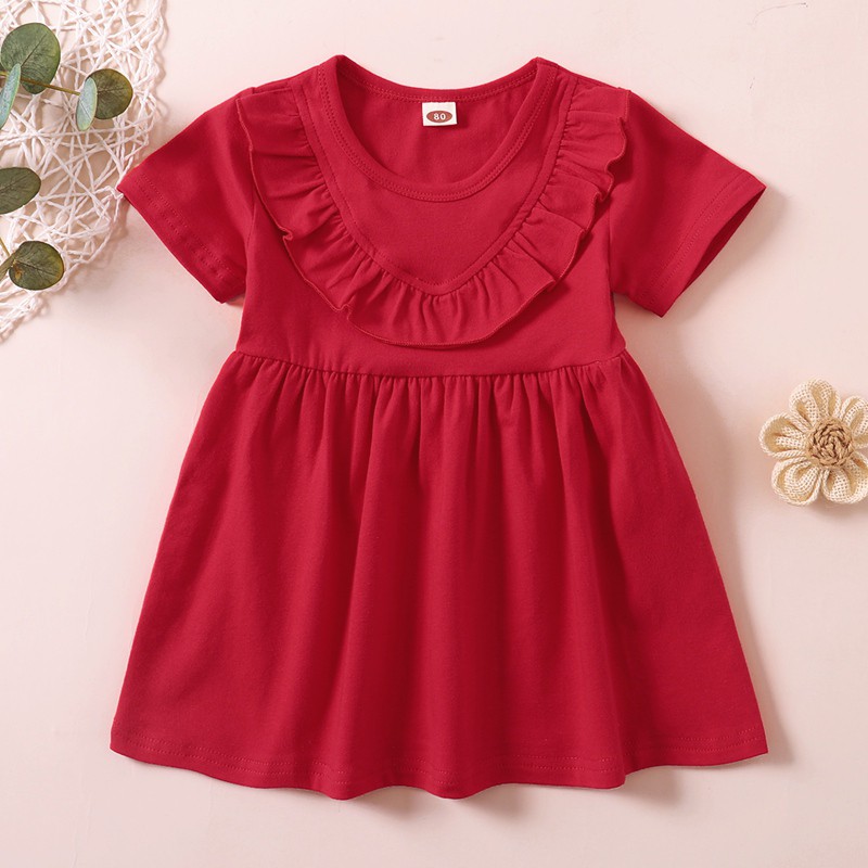 Đầm Mikrdoo cotton dự tiệc thời trang mùa hè dễ thương cho bé 0-2 tuổi