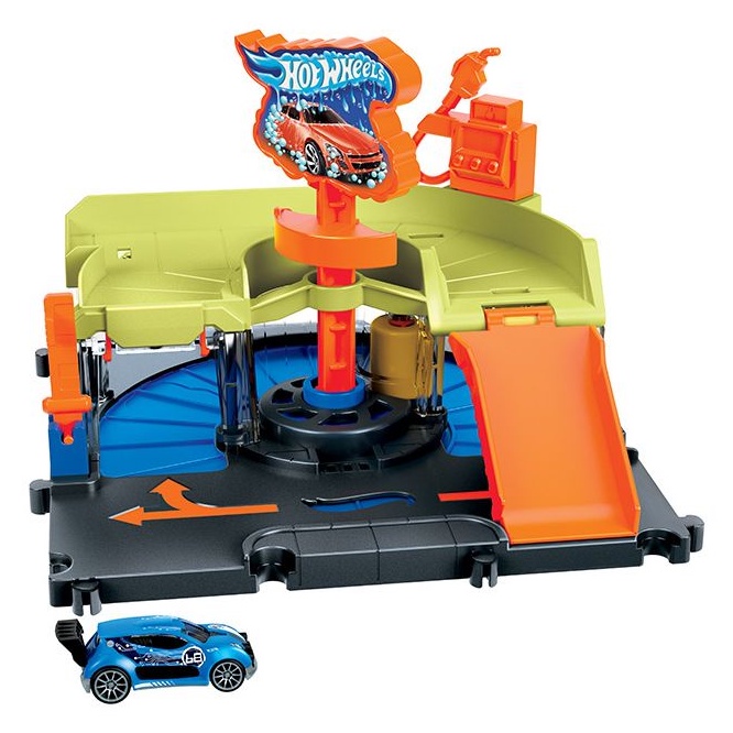Bộ 3 Trạm Rửa Xe - Giữ Xe - Sửa Xe thương hiệu Hot Wheels City
