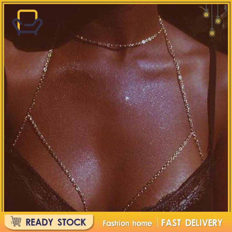 Bikini Body Chain Chest Chain Jewelry for Women Girls Festival Summer Beach