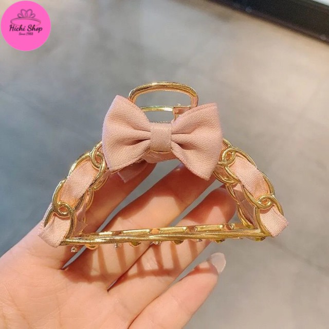 [LOẠI ĐẸP- GIÁ RẺ] Kẹp Tóc HiChi Hình Nơ Điệu Đà Sang Chảnh