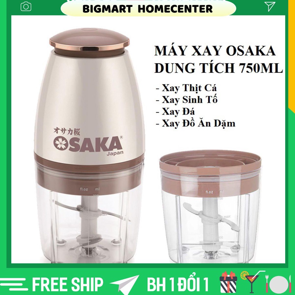 Máy xay sinh tố - Máy xay thịt Xay đá Osaka đa năng 750ml
