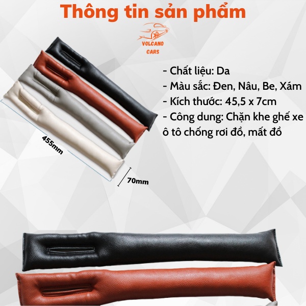 Miếng Lót Khe Ghế Ô Tô Chống Rơi Đồ Da PU Cao Cấp - Phụ Kiện Đồ Chơi Ô Tô Xe Hơi