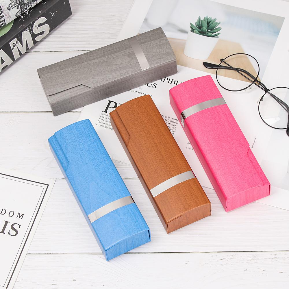 Hộp Đựng Bảo Vệ Mắt Kính Hình Chữ Nhật Vân Gỗ Thời Trang