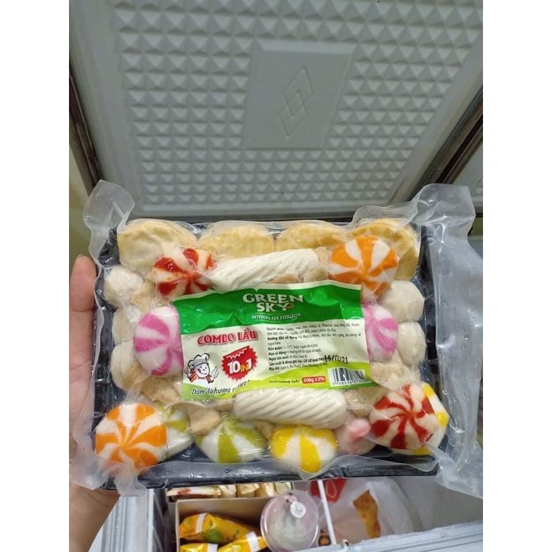 Set viên thả lẩu mix thập cẩm green sky⚡️SHIP HÀ NỘI💥 gói 500 gr💥đồ thả lẩu, Đồ nhúng Lẩu