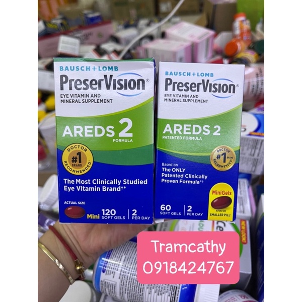 Viên uống bổ mắt PreserVision Areds 2 Formula cho người lớn tuổi